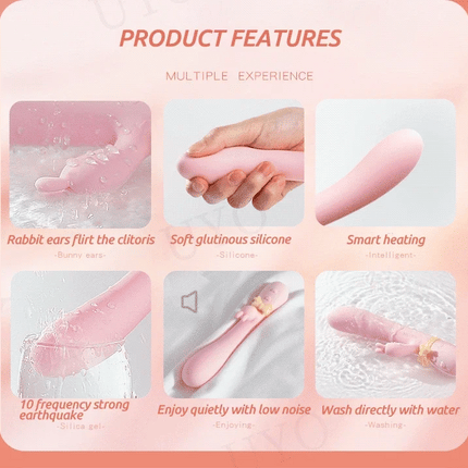 vibrator for woman sex toy Silicone Rabbit Vibrator USB Rechargeable Waterproof G-Spot Stimulating Clitoral Stimulator UYO