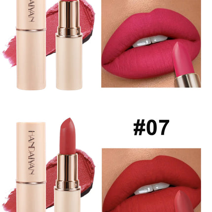 8 Colors Deep Red Matte Lipstick Waterproof Non-Stick Velvet Texture Easy Apply Rose Red Lip Makeup Long-Lasting Cosmetics