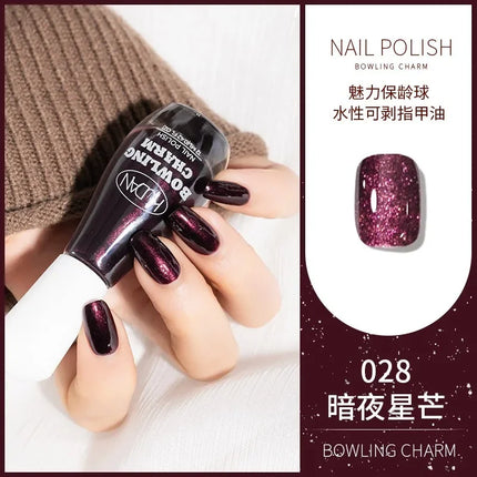 2025 Summer Solid Colored Nail Polish Tangerine Glitter Nails Art Water-Based Peel Off Nail Polish No Need Lamp Manicure Varnish