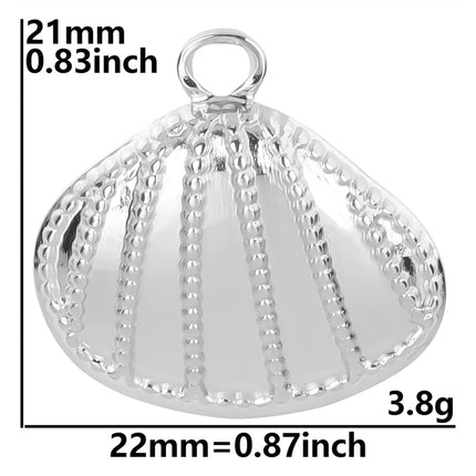 5pcs Stainless Steel Conch Starfish Turtle Charms For Jewelry Making Supplies Ocean Charm Silver Color Pendant Handmade Material