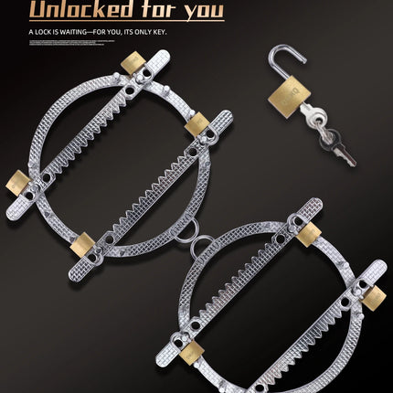 QKKQ Wearable Stainless Steel Breast Bondage Sexy Tools Chest Stimulate Nipples Massager BDSM Sex Toys Couple Erotic Accessories
