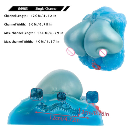 ELKKOST Fantasy Silicone Breast Shape Male Masturbator Pocket Pussy Toy Realistic Skin Touch Vaginal Channel Adult Sex Toys