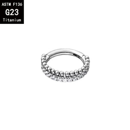 G23 Titanium Hinged Segment Ring Tragus Daith Earring Piercing Jewelry Nose Ring Cartilage Hoops Double Row Helix Septum Ring