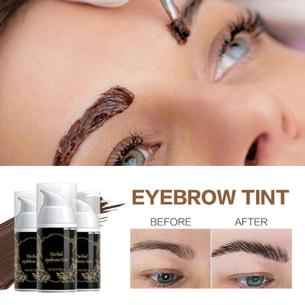 Professional Henna Brow Tint Kit 6 Shades Waterproof & Long Lasting Eyebrow Dye for Home Use Natural Looking Brow Enhancer