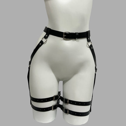Women Sexy Leg Harness Belt Bondage BDSM Leather Lingerie Thigh Garter Gothic Sword Belt Fetish Adult Erotic Clothing Harness
