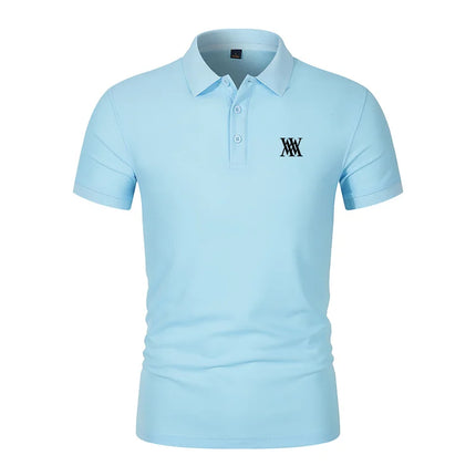 Men's anti-pilling polo shirt with flip collar, casual business fashion, slim fit polo shirt, new for summer 2026