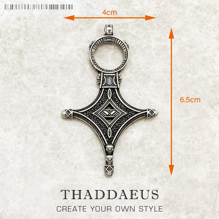 Pendant Majestic Cross & Crown Jewelry Europe 925 Sterling Silver Symbolism Promises Shield And Certaint Gift For Woman Men