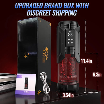 AI Sync Male Masturbator Stroker with 7 Sucking Thrusting Rotating & 7 Licking Modes, Adult Toys Pocket Pussy Mens Sex Toy