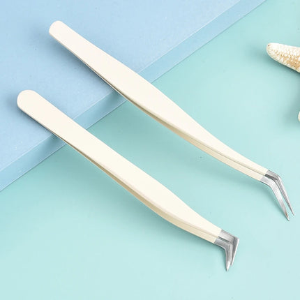 High Quality Latest  Stainless Steel Eyelash Extensions Tweezers Rose Gold color All Color Customized Eyelash Tweezers