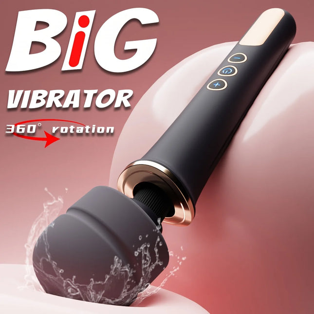 10 Speeds Powerful Handheld Cordless Magic Wand Vibrator for Women Big Vibrator Massager for G Spot Clitoris Stimulator Sex Toy
