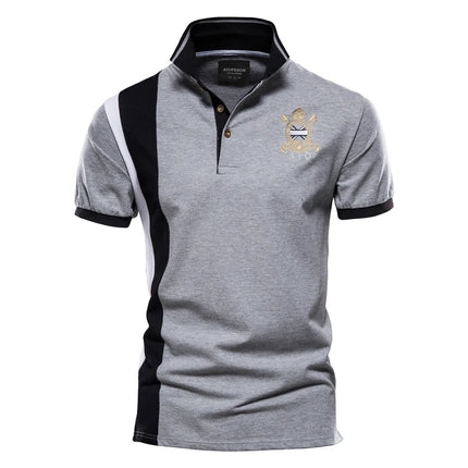 Men's Summer Business AIO Printed Comfortable Breathable Polo Shirt, Outdoor Golf Casual Sports Top