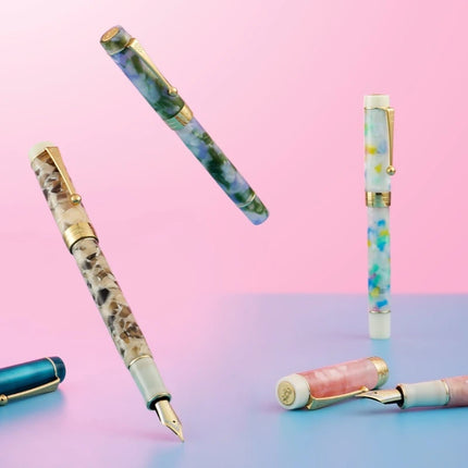 JINHAO 100 Acrylic Fountain Pen Beautiful Green Gift Pen EF/F/M with Converter Writing Office School Supplies Stationery