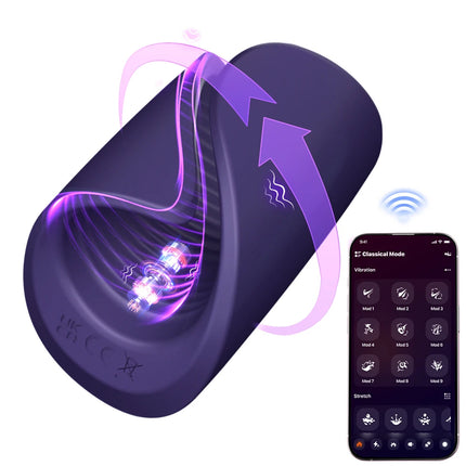 Bluetooth Penis Vibrator for Men Masturbator Sex Machine Penis Delay Trainer Cock Ring Glans Massager Male Sex Toys for Adult