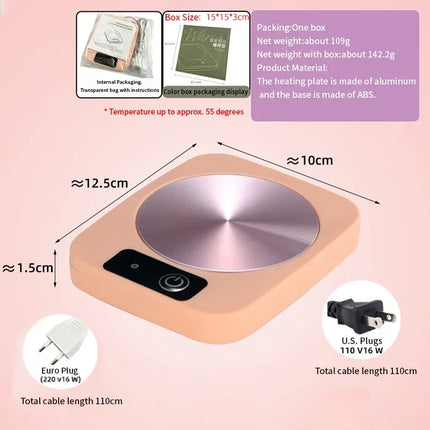 Multi functional portable 55 ° constant temperature coaster, home intelligent milk warmer, winter heating and warming coaster