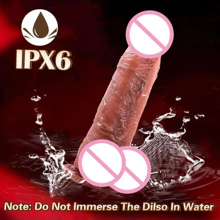 9" Thrusting Dildo Vibrator Sex Toys - Realistic Heated Liquid Silicone Dildo, Suction Cup Riding Moving Dildos for Vagina Anal