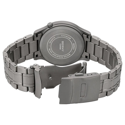 BERNY Full Titanium Watches for Men Outdoor Quartz Men's Field Wristwatch VH31 Super Luminous Sapphire Easy Read Watch