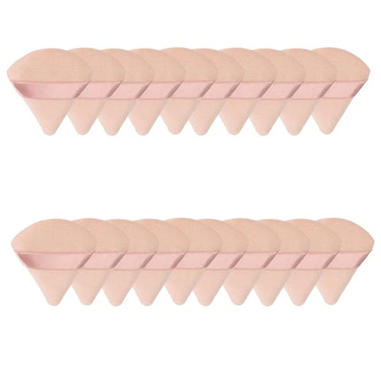 New 10/20Pcs Triangle Velvet Powder Sponge Cosmetics Flours Mini Face Makeup Washable Light Weight Makeup Tool FP03