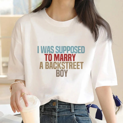 Backstreet Boys Classic Album Poster Graphic Print T-Shirt for Fans Men Women Crewneck Cotton New Fashion Oversized Casual Tops
