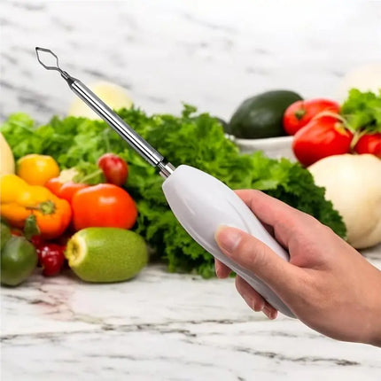 ASWUT-Corer Tool Portable Vegetable Corer Cordless,Electric Scraping Scale Machine With 2 Cutter,Stainless Steel Fruit Digging