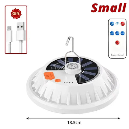 USB Rechargeable LED Bulb Lamp Solar Charge Lantern Portable Emergency Night Market Light Outdoor Camping Home(Optional Remote)