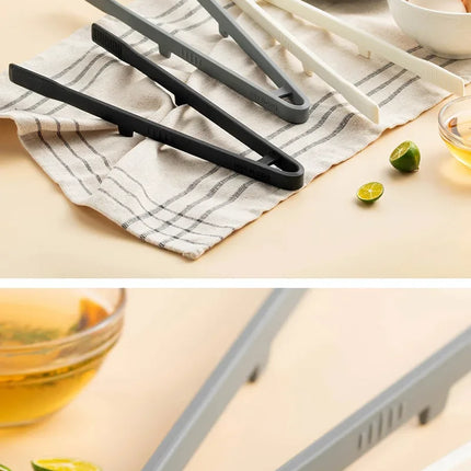Silicone Grill Tongs Non-Stick Food Bread Clip Heat Resistant BBQ Salad Cooking Serving Clamp Steak Pasta Clip For Kitchen