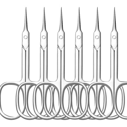 Stainless Steel Curved Tip Thin Blade Cuticle Scissors Nail Clippers Trimmer Manicure Tools Eyebrow Tools Dead Skin Remover
