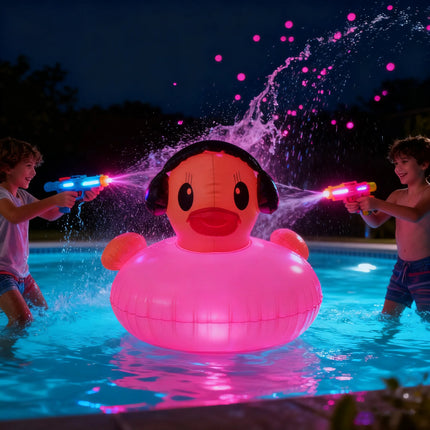 Floating Pool Lights, Led Glowing Duck Pool Lights, Floatable, Waterproof Solar Pool Lights, Inflatable Floating Lights, Suitable for Swimming Pools, Parties, Gardens, Patios, Outdoor Decorations