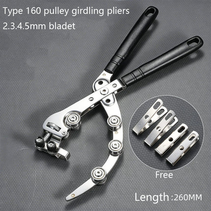 Double Pulley Fruit Tree Ring Peeling Pliers Girdling Knife for Jujube Citrus Apple Grape Bark Peeling Grafting Pruning Tool