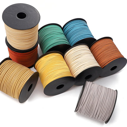 3mm Faux Suede Braided Cord Korean Velvet Leather For Handmade DIY Beading Bracelet Jewelry Making Thread String Rope 1m/4m/roll