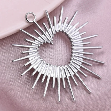 Elegant Love Breloques Stainless Steel Pendants For Jewelry Making Bulk Heart Charm Pendant 5pcs/Lot Materials To Make Bracelets