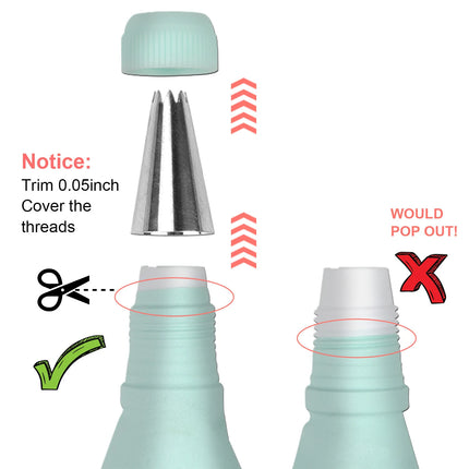 34pcs Piping Tips Set with TPU Bags & Scrapers - Icing Nozzles,Converters, Brush Complete Cake Decorating Kit for Beginners