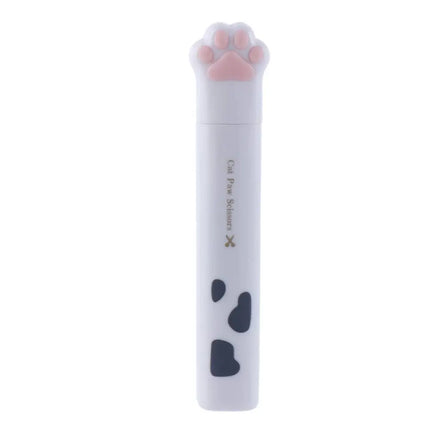 Stationery School Supplies Girl Gift Kawaii Novelty Portable Stainless Steel Cat Paw Scissors Folding Design Hand Scissors