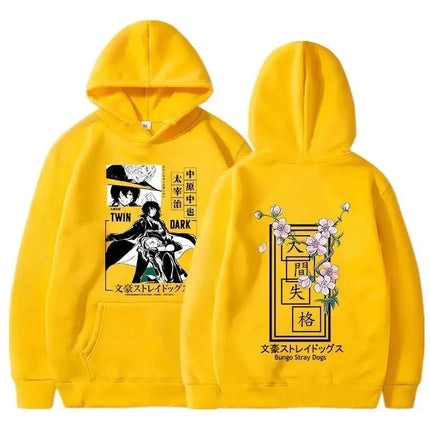 Anime Bungo Stray Dogs Men's Autumn and Winter Warm Fashion Comfortable Hoodies Harajuku Style Hip-Hop Outdoor Sports Street