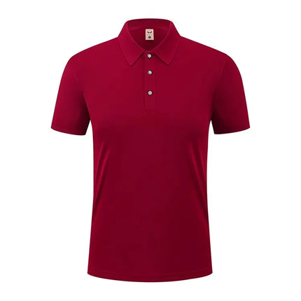 2026 Summer Men's Red Short-Sleeved Polo Shirts, Fashion Casual Pullover, 21 Colors Available T-Shirt
