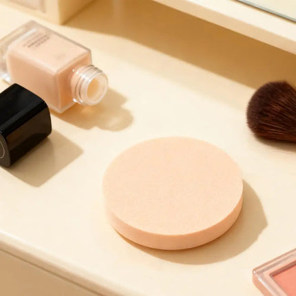 Large Round Makeup Sponge, Non-Latex Cosmetic Blender for Dry & Wet Use, Professional Foundation & Powder Puff, Makeup Tool