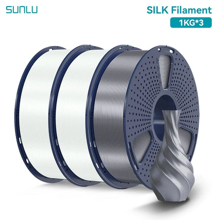 SUNLU 3KG 3D Printer Shiny Silk PLA Filament 1.75mm 1000g 3D Printer Neatly Wound 3D Filament for 3D Printer& 3D Pen