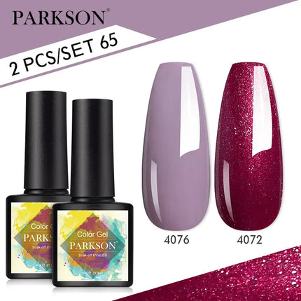 Parkson 2/3pcs Matte Top Coat Gel Nail Polish Kit Base Top Coat Set UV LED Nail Art Manicure Polish Primer Soak Off Nail Gel Set