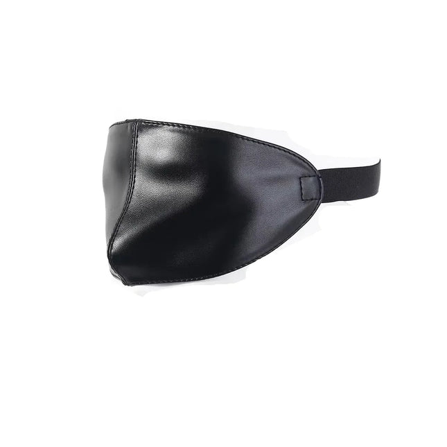 Black PU Leather Sex Eye Mask Cover Nose Large Area Sex Mask BDSM Accessoire Bdsm Bondage Restraints Sex Toys for Women Couples