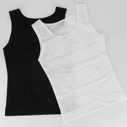 Compression Shirt for Men Slimming Undershirt Body Shaper Tank Top Gynecomastia Sleeveless Shapewear Vest Mesh Cross Suit 3XL