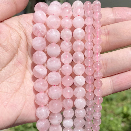 Natural Stone Beads Round Morganites Tourmalines Aquamarines Jades Quartzs Crystals Spacer For Jewelry Making DIY Bracelet