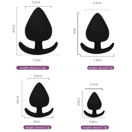 Soft Silicone Anal Sex Toys Anal Dilator Wearable Dildo Butt Plugs For All Day Ass Anus Expansion Anchor Analplug Buttplug 4Size