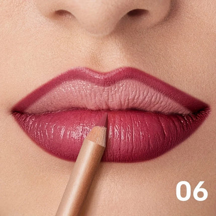 Matte Nude Lip Liner Pencil Long-Lasting Waterproof Smudge-Proof Precise Outline Smooth Creamy Lip Liner
