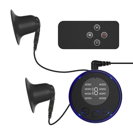 8 Modes Electric Shock Silicone Nipples Clamps Breast Stimulation Sucker Pumps Chest Massage Sex Toys for Women Adult Games
