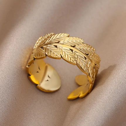 Stainless Steel Rings for Women 2024 Trend New in Gold Color Ring Femme Wedding Couple Jewelry Free Shipping Item anillos mujer