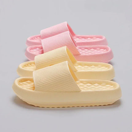 Women's Thick Platform Cloud Slippers EVA Soft Sole Pillow Slides Summer Beach Flip Flops Women Non Slip Bathroom Home Slippers