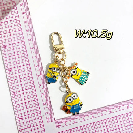 Minions Keychain Earphone Case Pendant Keyring U Disk Charm Car Key Accessories Couples Pendants, Decorations Gift for Friends
