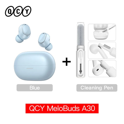 QCY MeloBuds A30 Wireless Earbuds 60dB Adaptive AI Scene ANC 8-Mic 3-Device Connect Bluetooth Earphones LDAC Hi-Res Headphones