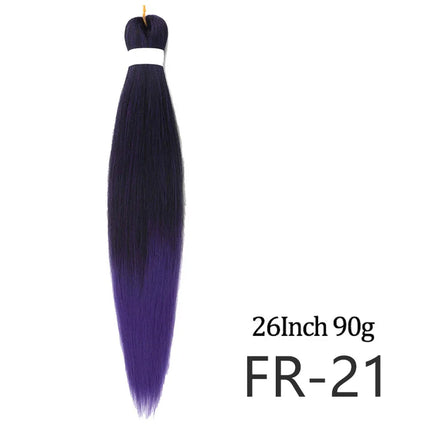 Pre-stretched long braided hair 26-inch crochet braided hair synthetic African Ombre giant Xpression braided hair