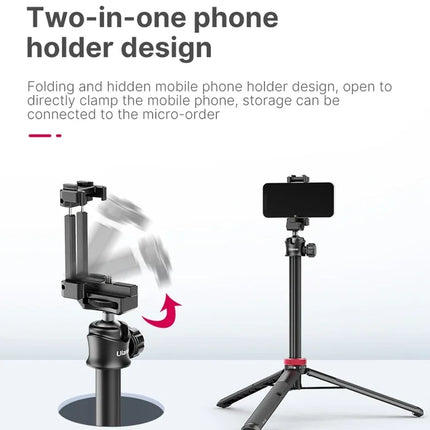 Ulanzi MT-44 1.46M Extend Selfie Stick Tripods Tripod With phone Clamp For Cameras Cellphone Samsung iPhone Huawei Xiaomi Stand