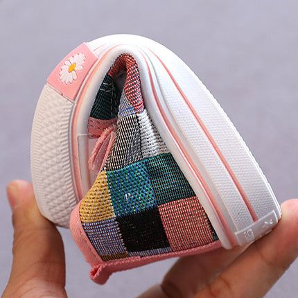 Children Canvas Shoes for Boys Girls Fashion Kids Casual Sneakers Breathable Checkered Classic Girls High-top Lattice Sneakers